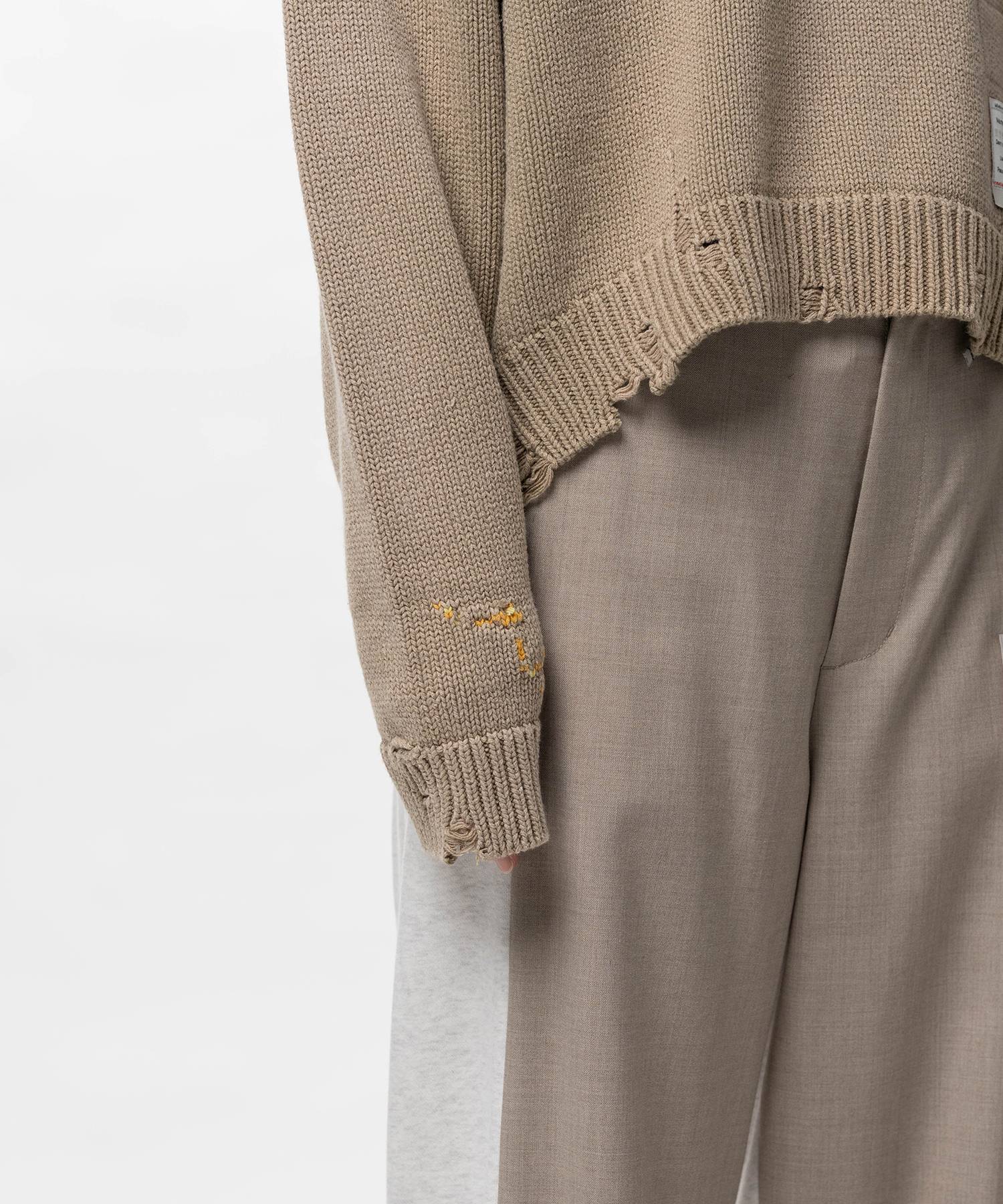 Orange Jacquard Knit Sweater