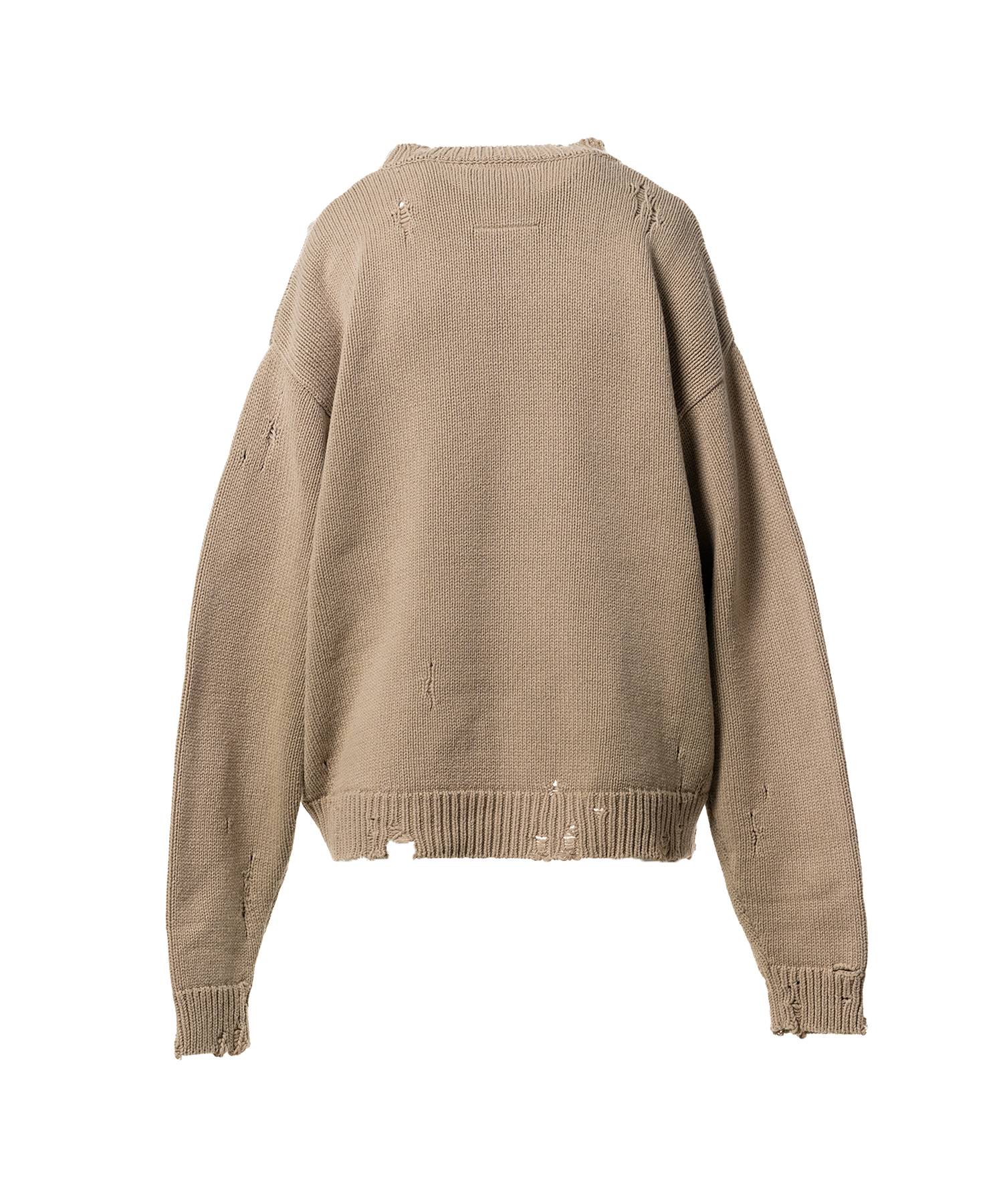 Orange Jacquard Knit Sweater