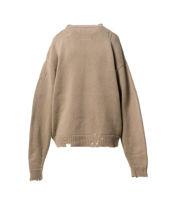 Orange Jacquard Knit Sweater