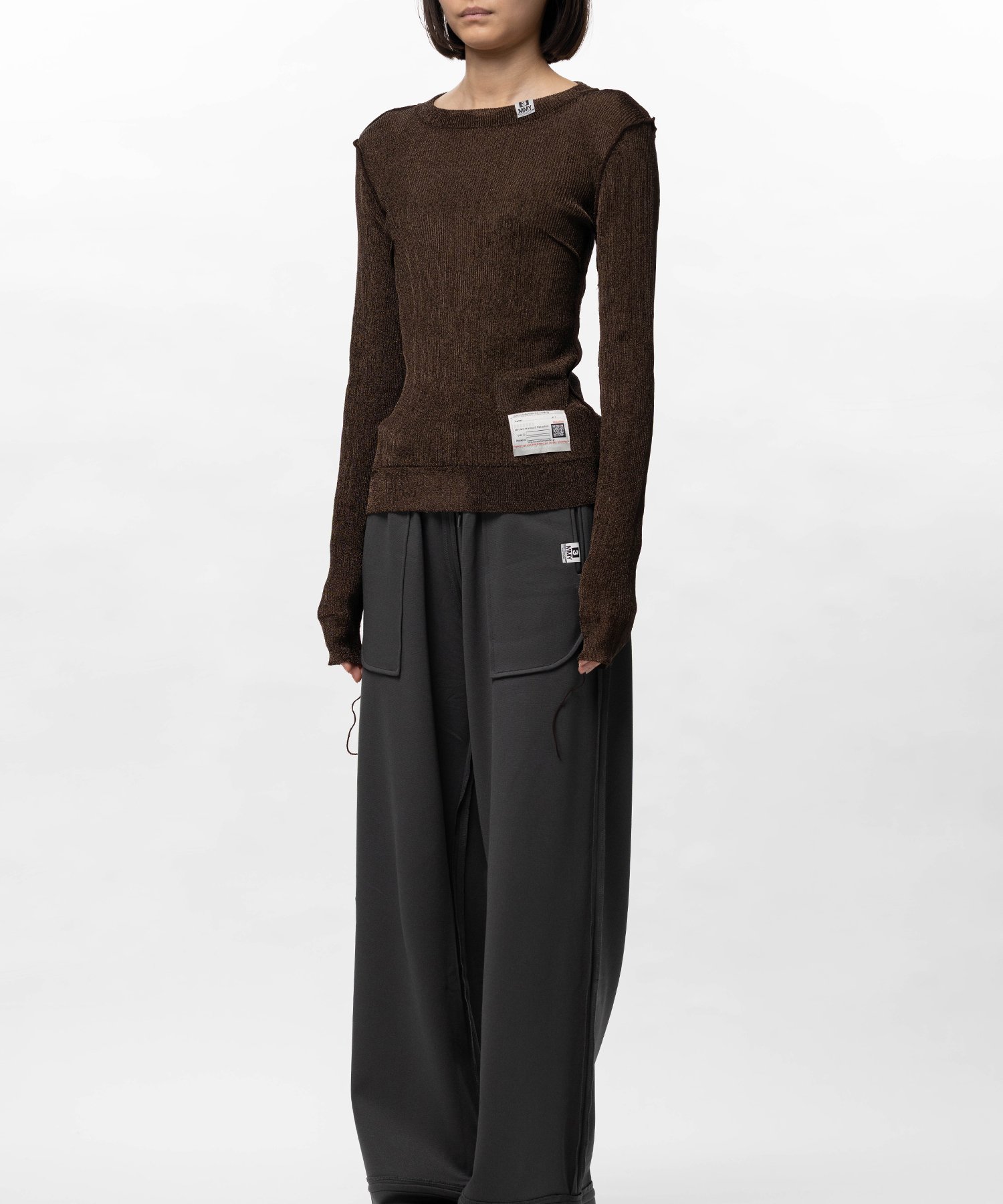 Inside-Out Glitter Knit Sweater