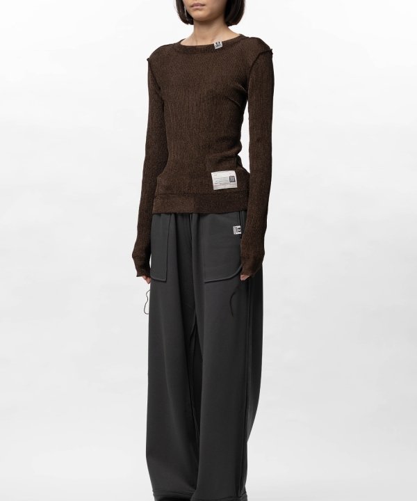 Inside-Out Glitter Knit Sweater