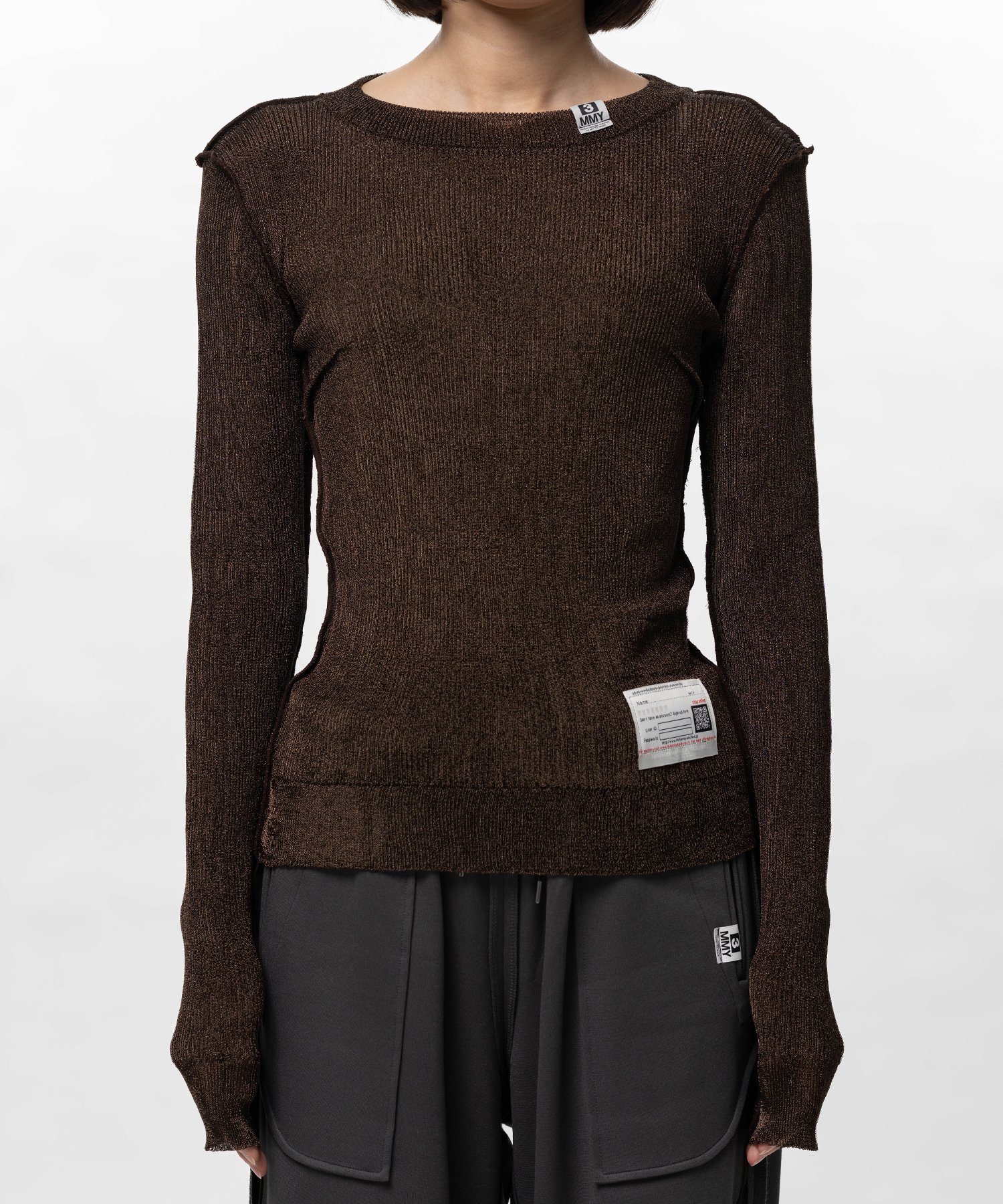 Inside-Out Glitter Knit Sweater