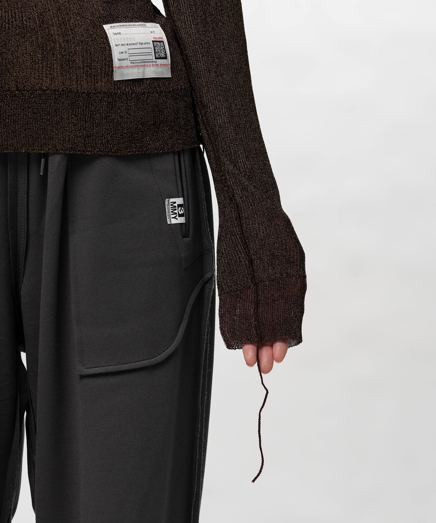 Inside-Out Glitter Knit Sweater