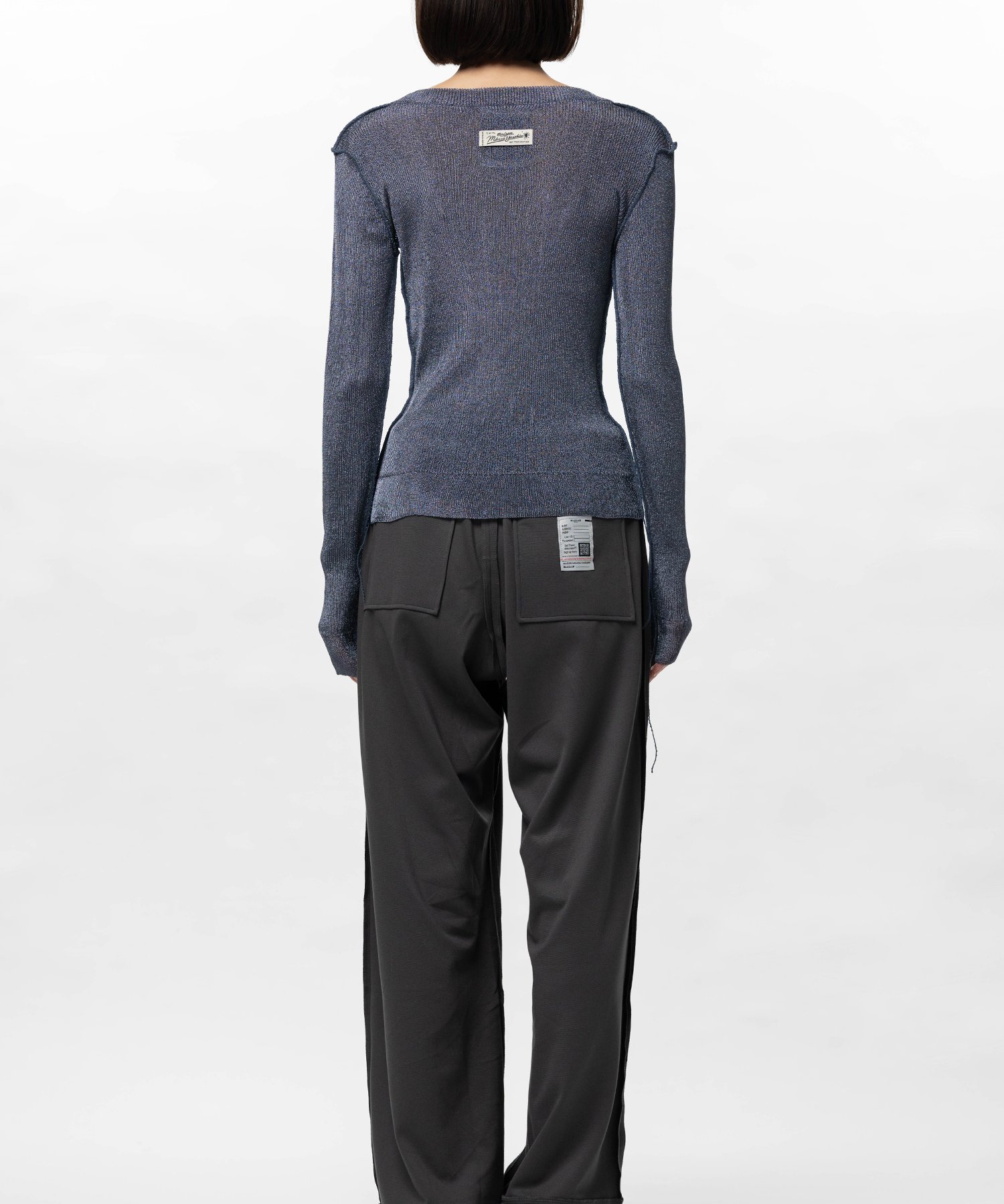 Inside-Out Glitter Knit Sweater