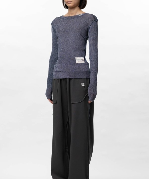 Inside-Out Glitter Knit Sweater