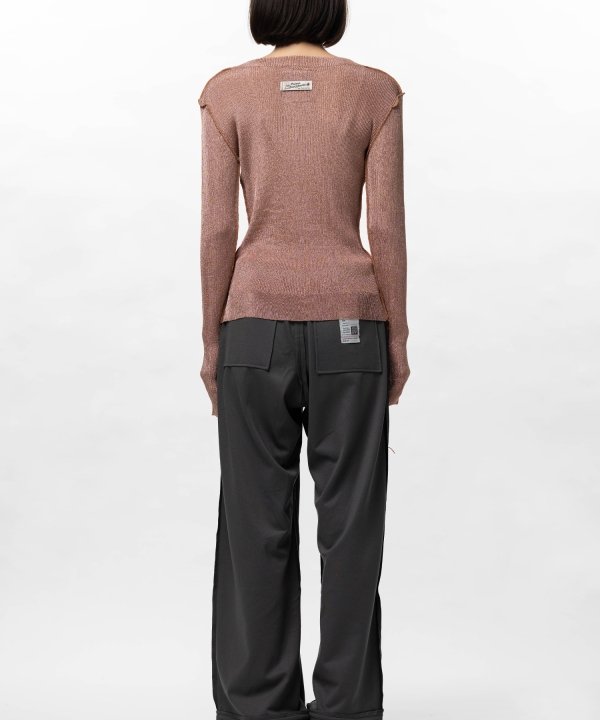 Inside-Out Glitter Knit Sweater