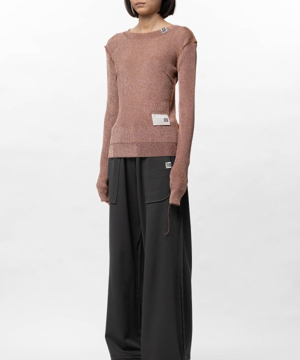 Inside-Out Glitter Knit Sweater