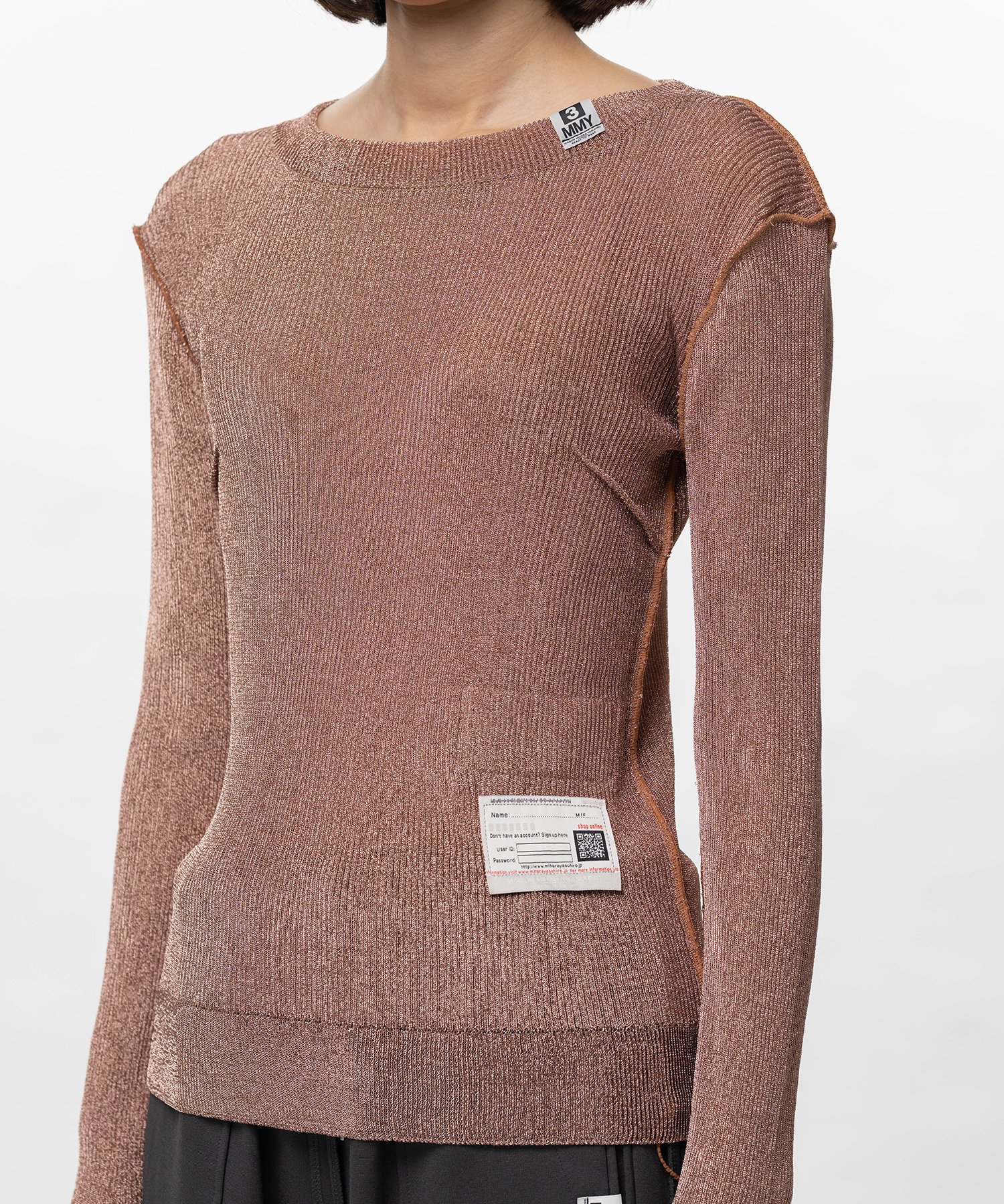 Inside-Out Glitter Knit Sweater