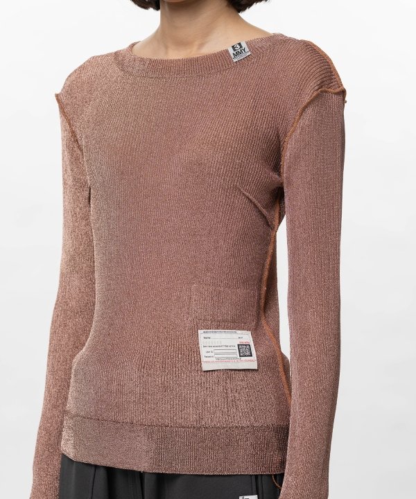 Inside-Out Glitter Knit Sweater