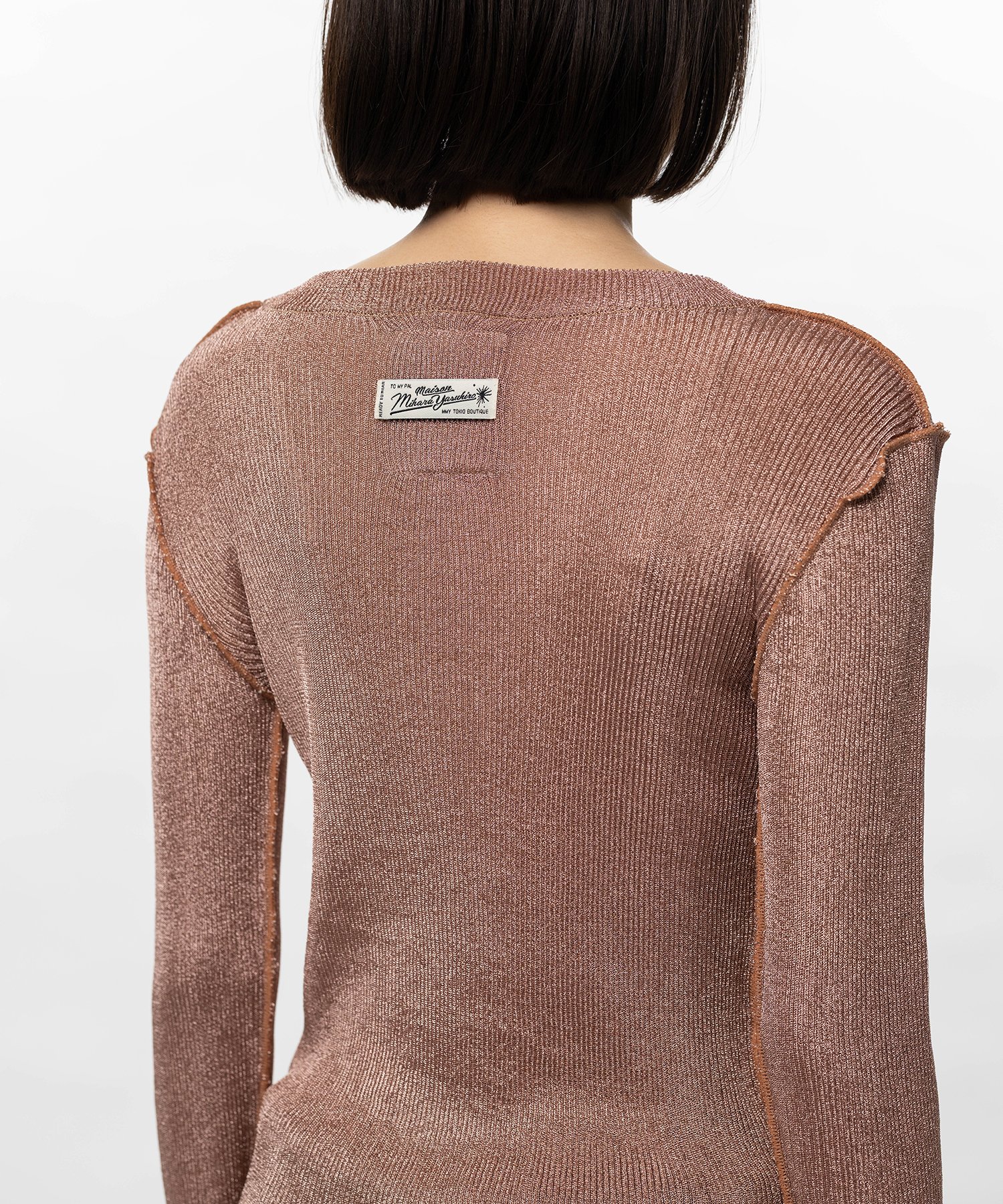 Inside-Out Glitter Knit Sweater