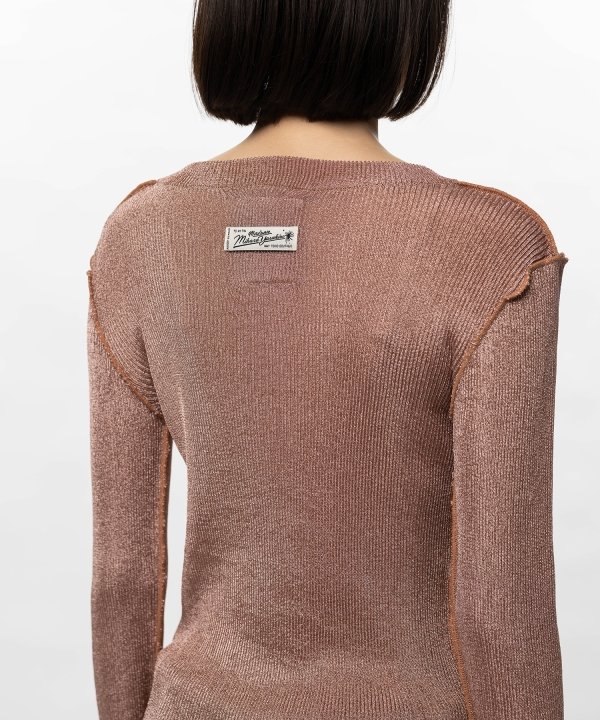 Inside-Out Glitter Knit Sweater