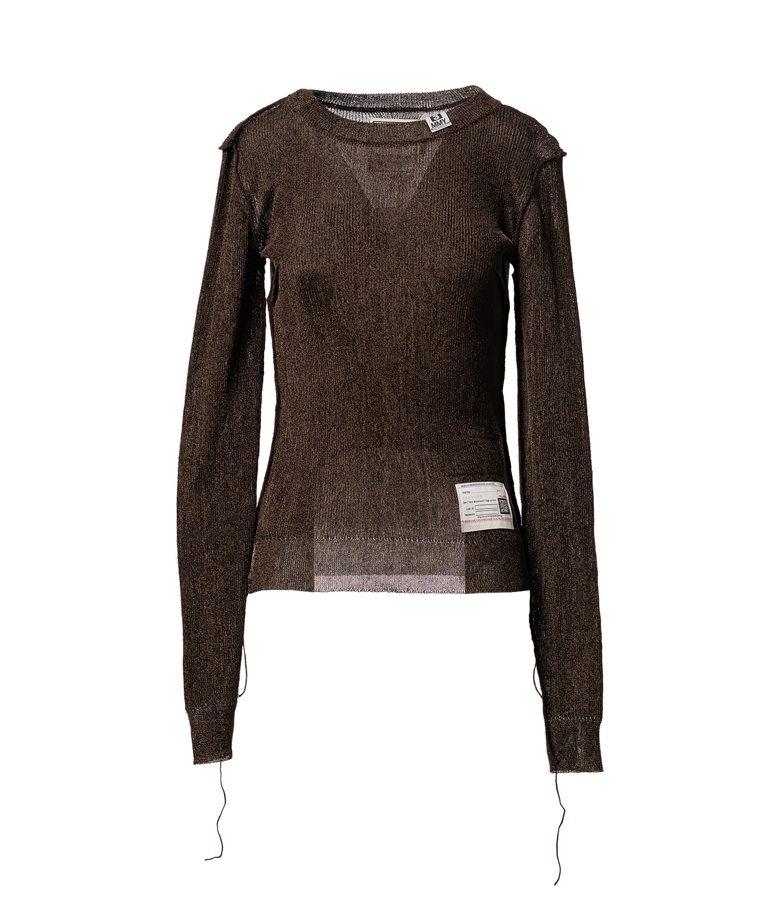 Inside-Out Glitter Knit Sweater