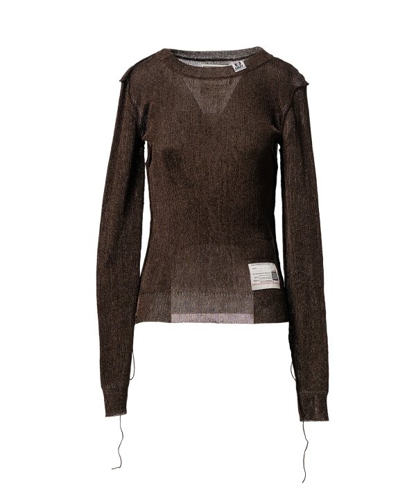 Inside-Out Glitter Knit Sweater