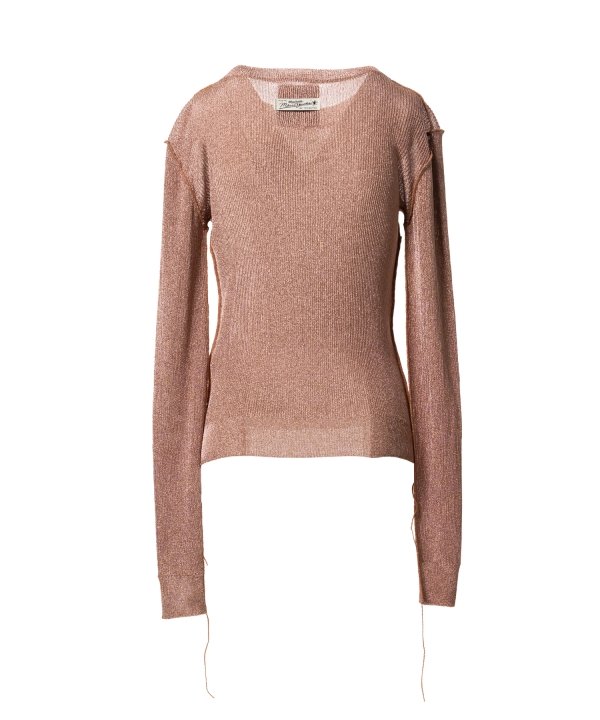 Inside-Out Glitter Knit Sweater