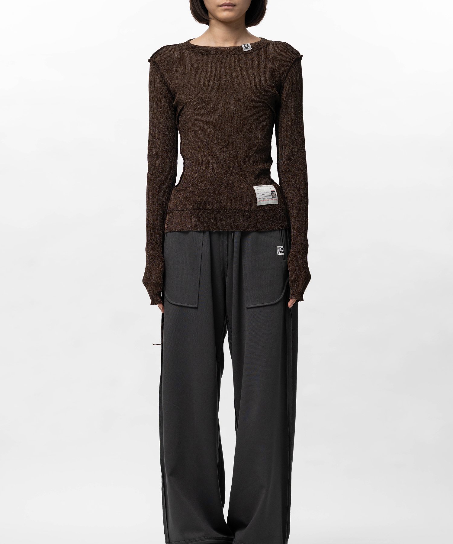 Inside-Out Glitter Knit Sweater