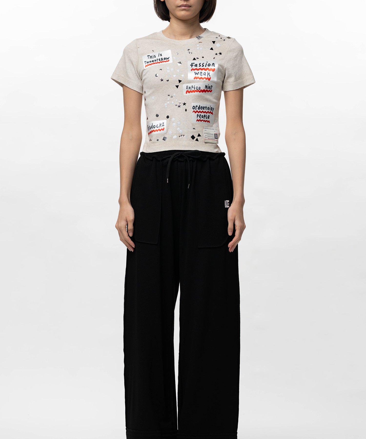 Embellished Sticker Mini T-shirt