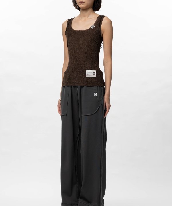 Inside-Out Glitter Knit Tank-top