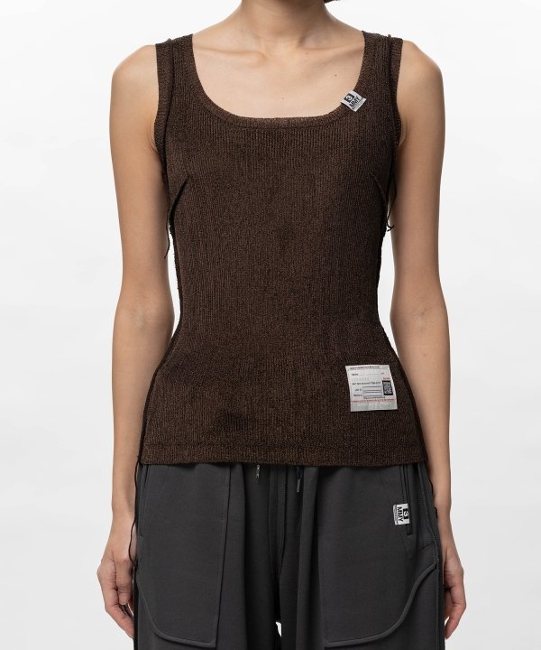 Inside-Out Glitter Knit Tank-top