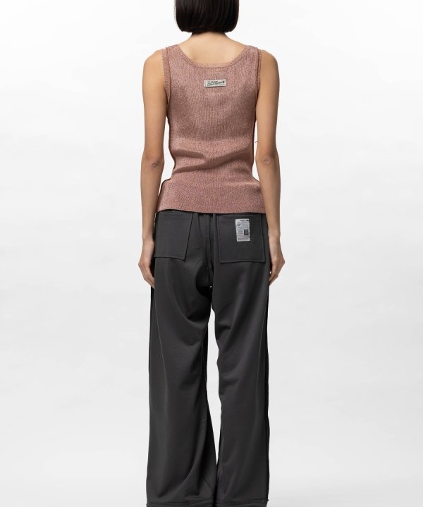 Inside-Out Glitter Knit Tank-top