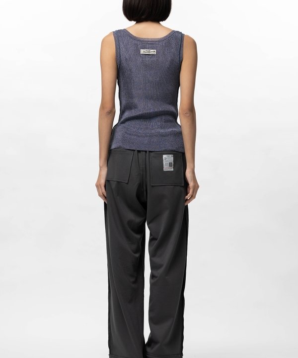 Inside-Out Glitter Knit Tank-top