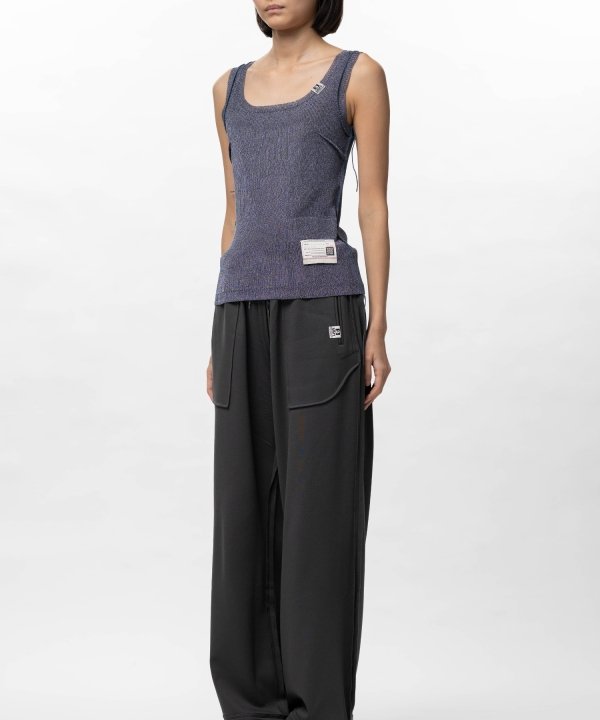 Inside-Out Glitter Knit Tank-top