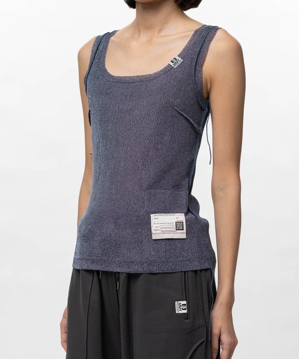 Inside-Out Glitter Knit Tank-top