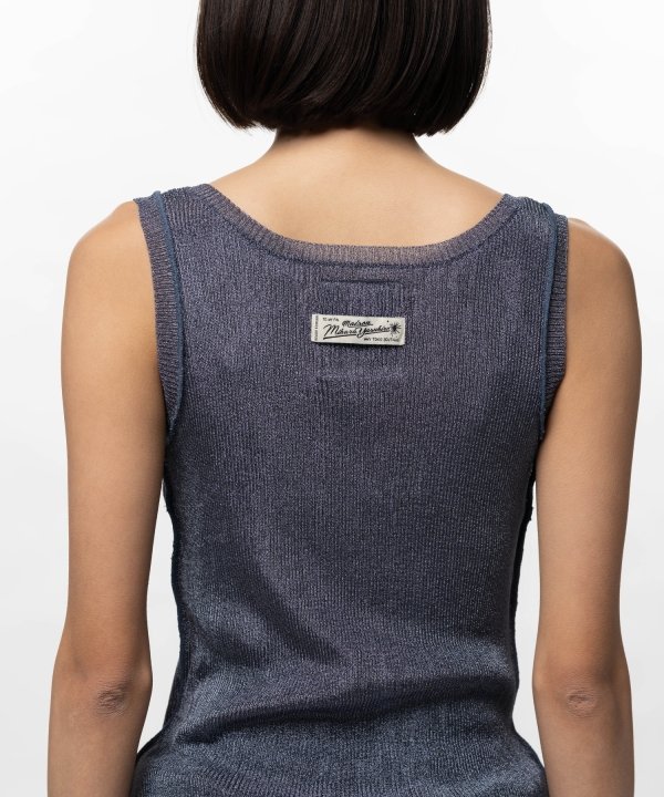 Inside-Out Glitter Knit Tank-top