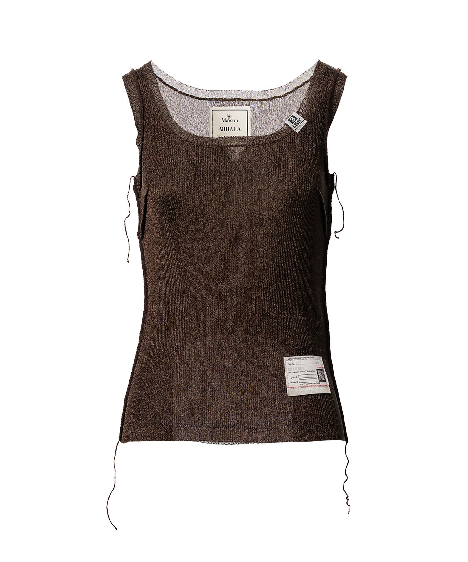 Inside-Out Glitter Knit Tank-top