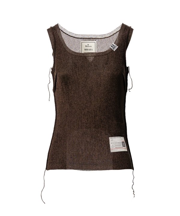 Inside-Out Glitter Knit Tank-top