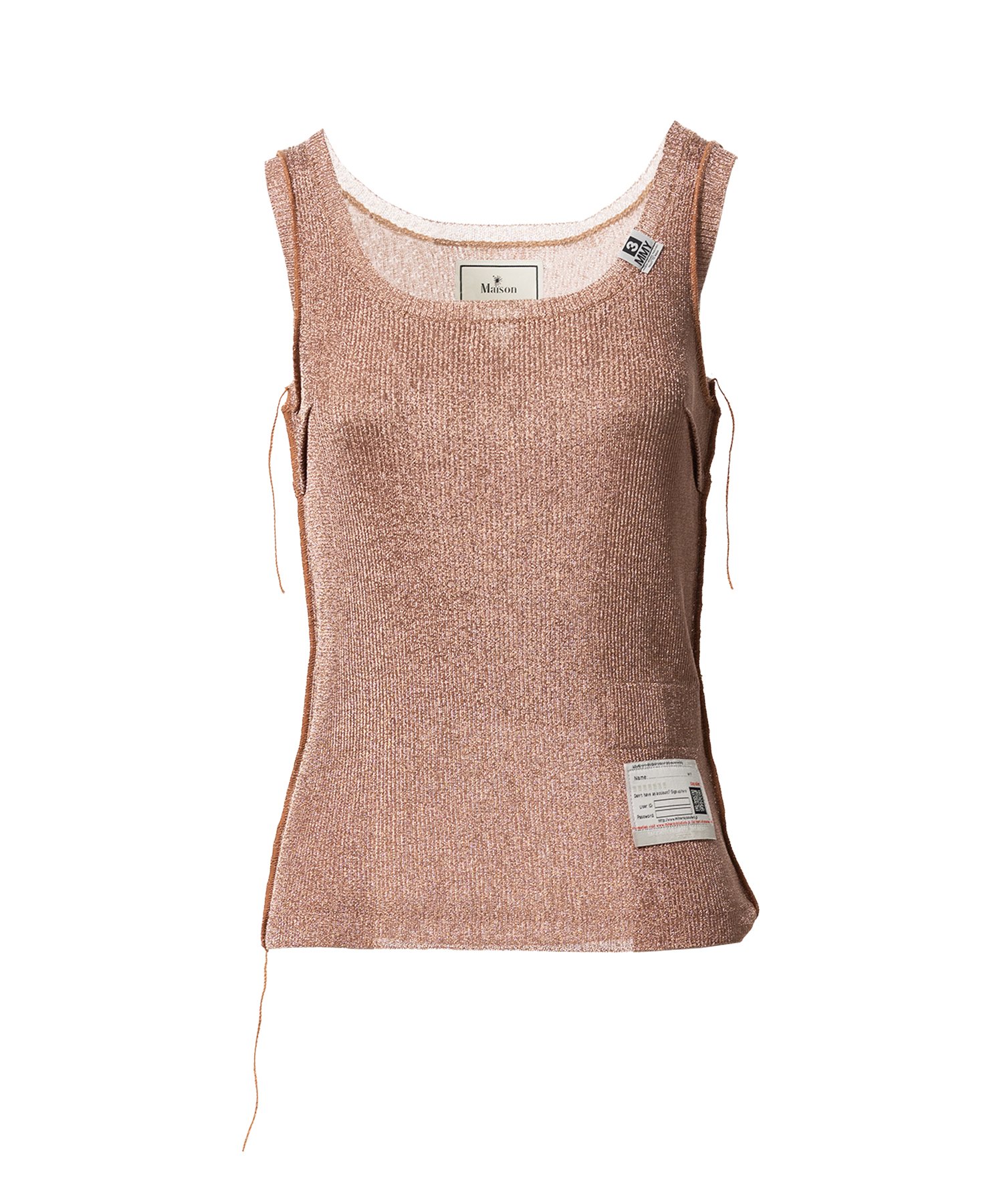 Inside-Out Glitter Knit Tank-top