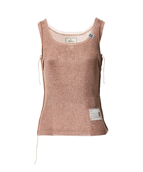 Inside-Out Glitter Knit Tank-top