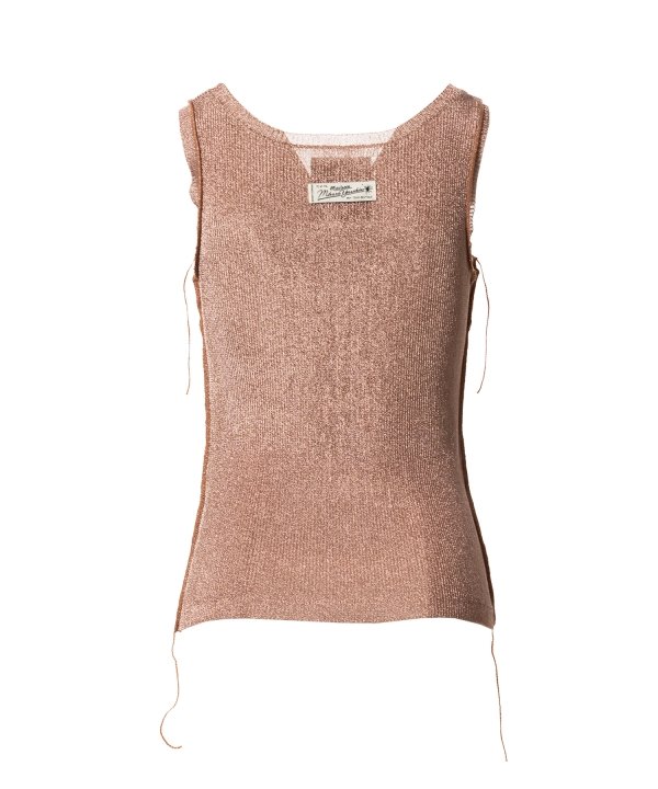 Inside-Out Glitter Knit Tank-top