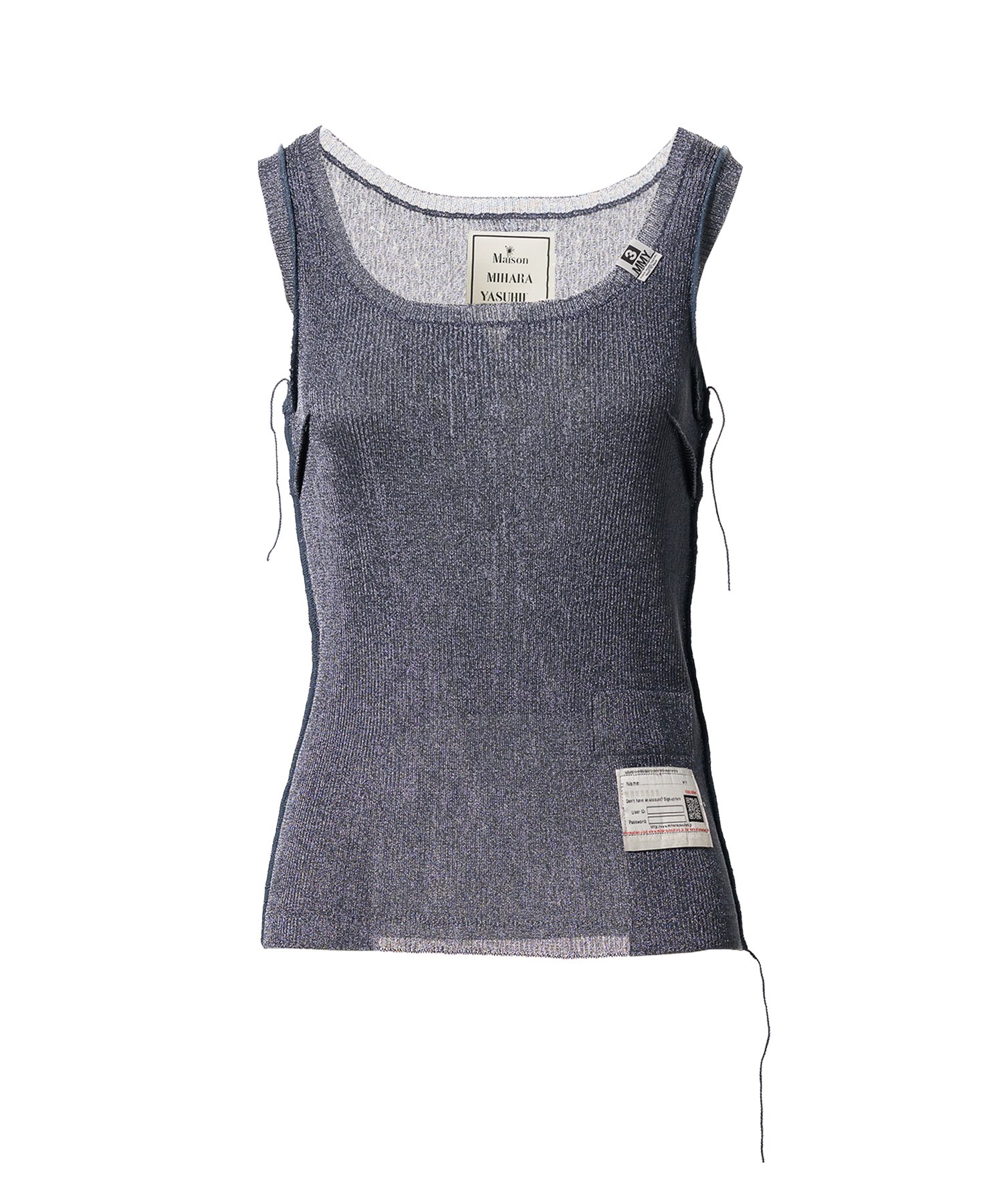 Inside-Out Glitter Knit Tank-top