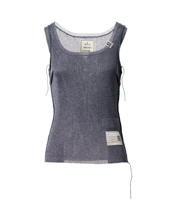 Inside-Out Glitter Knit Tank-top
