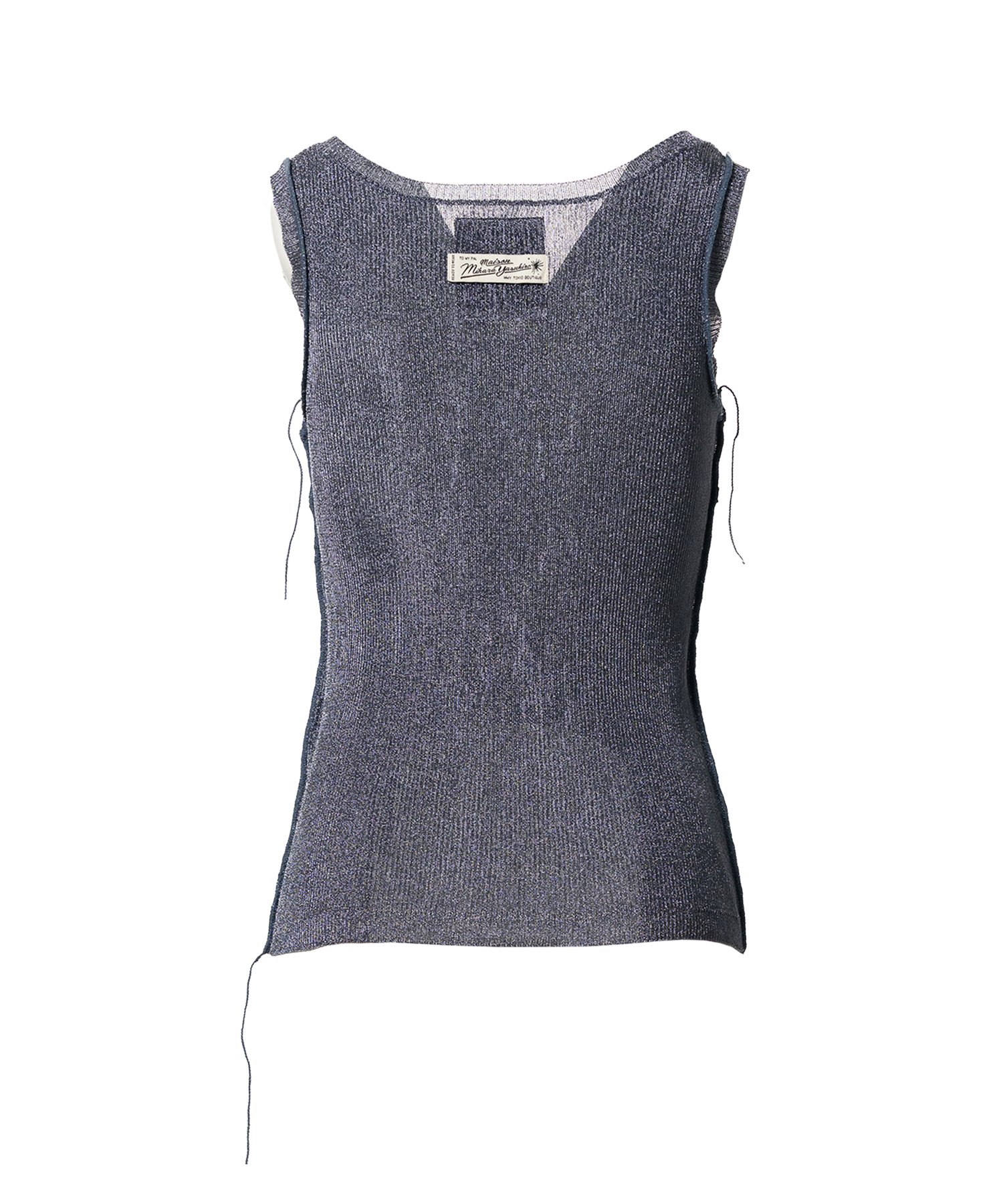 Inside-Out Glitter Knit Tank-top