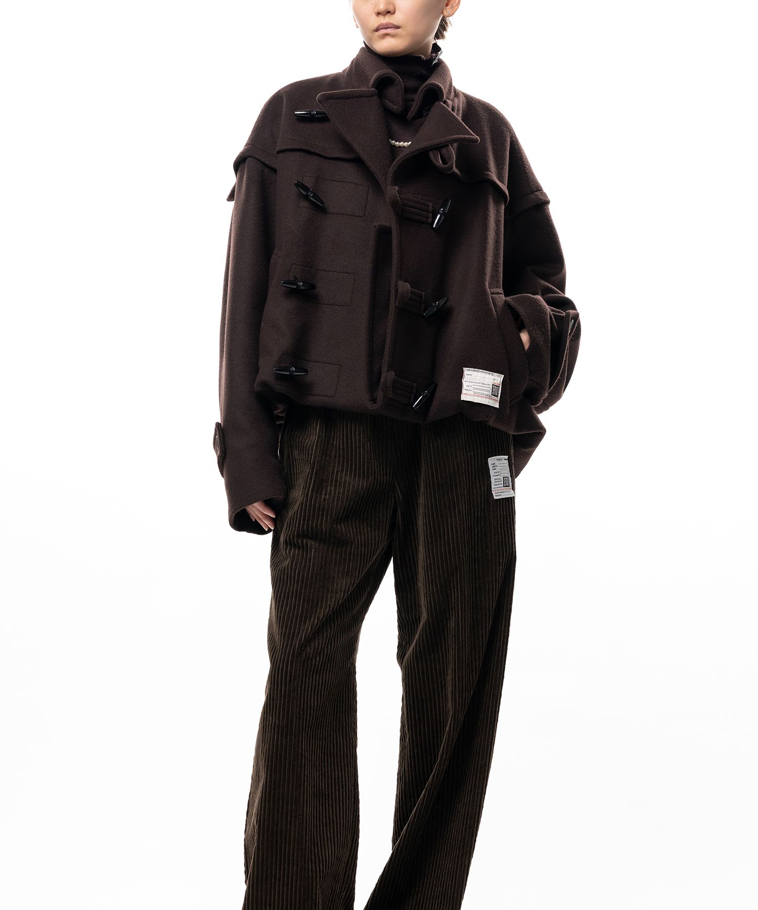 Roll-Up Hem Duffle Coat