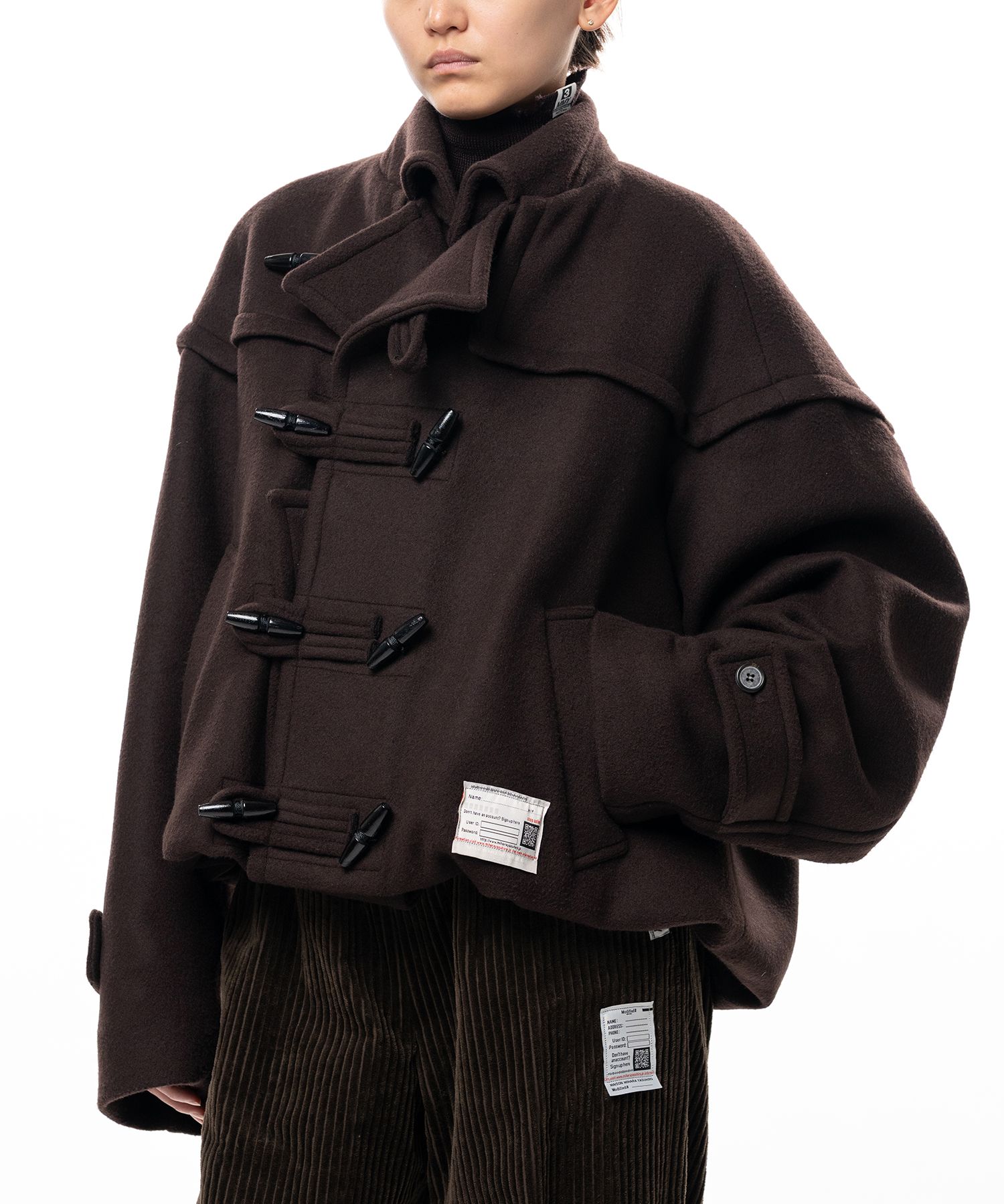 Roll-Up Hem Duffle Coat