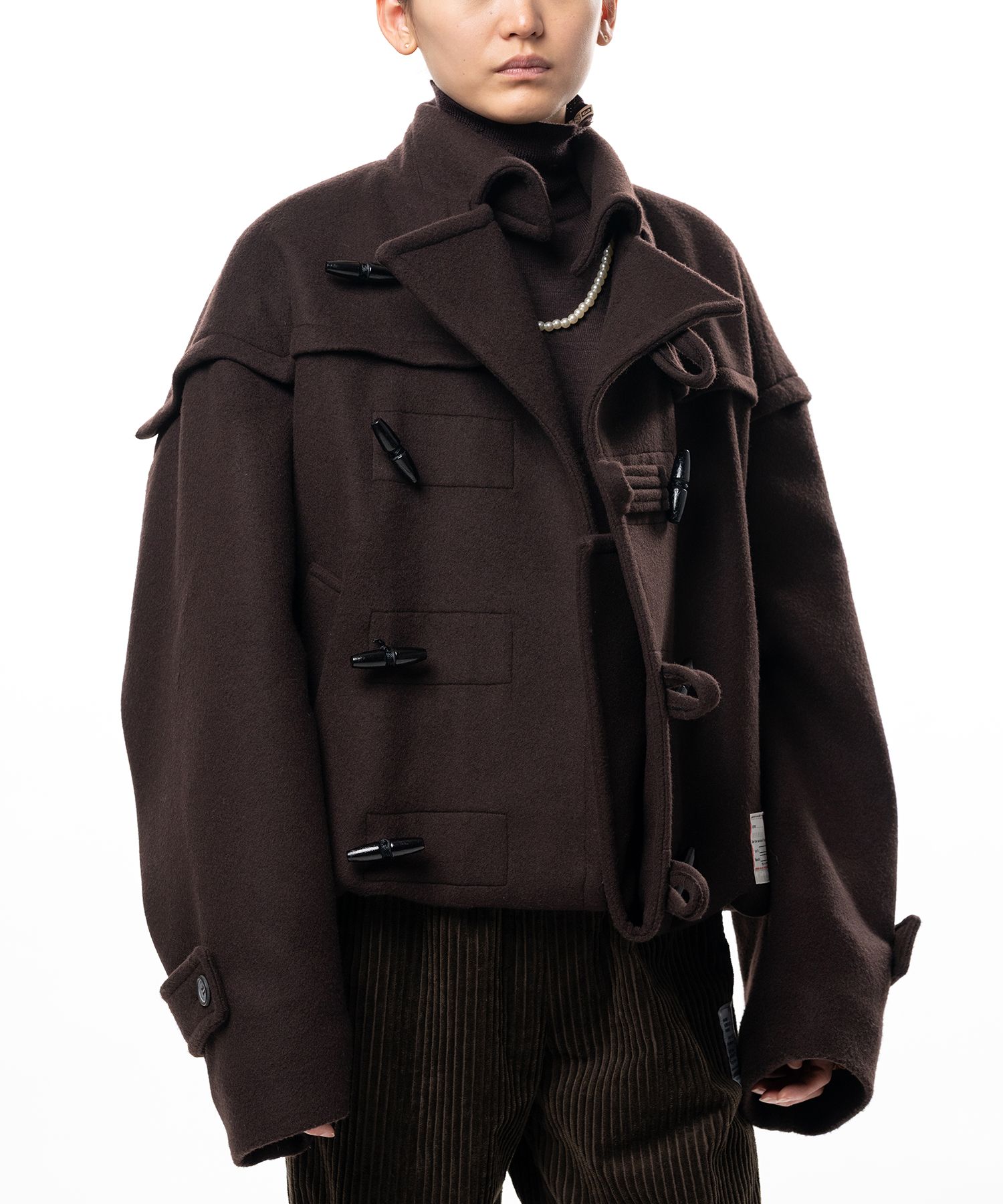 Roll-Up Hem Duffle Coat