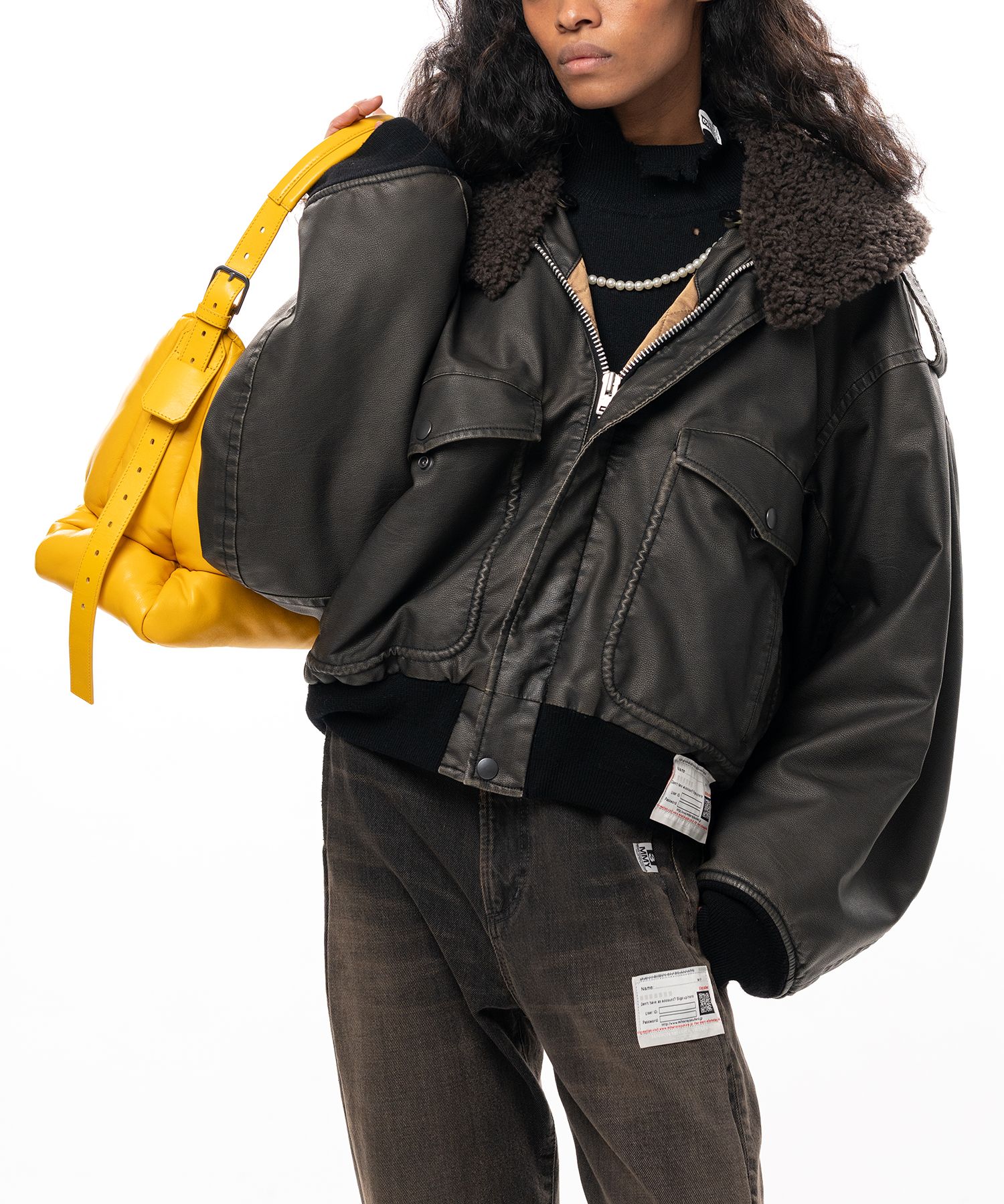 Detachable Collar Coated Jacket