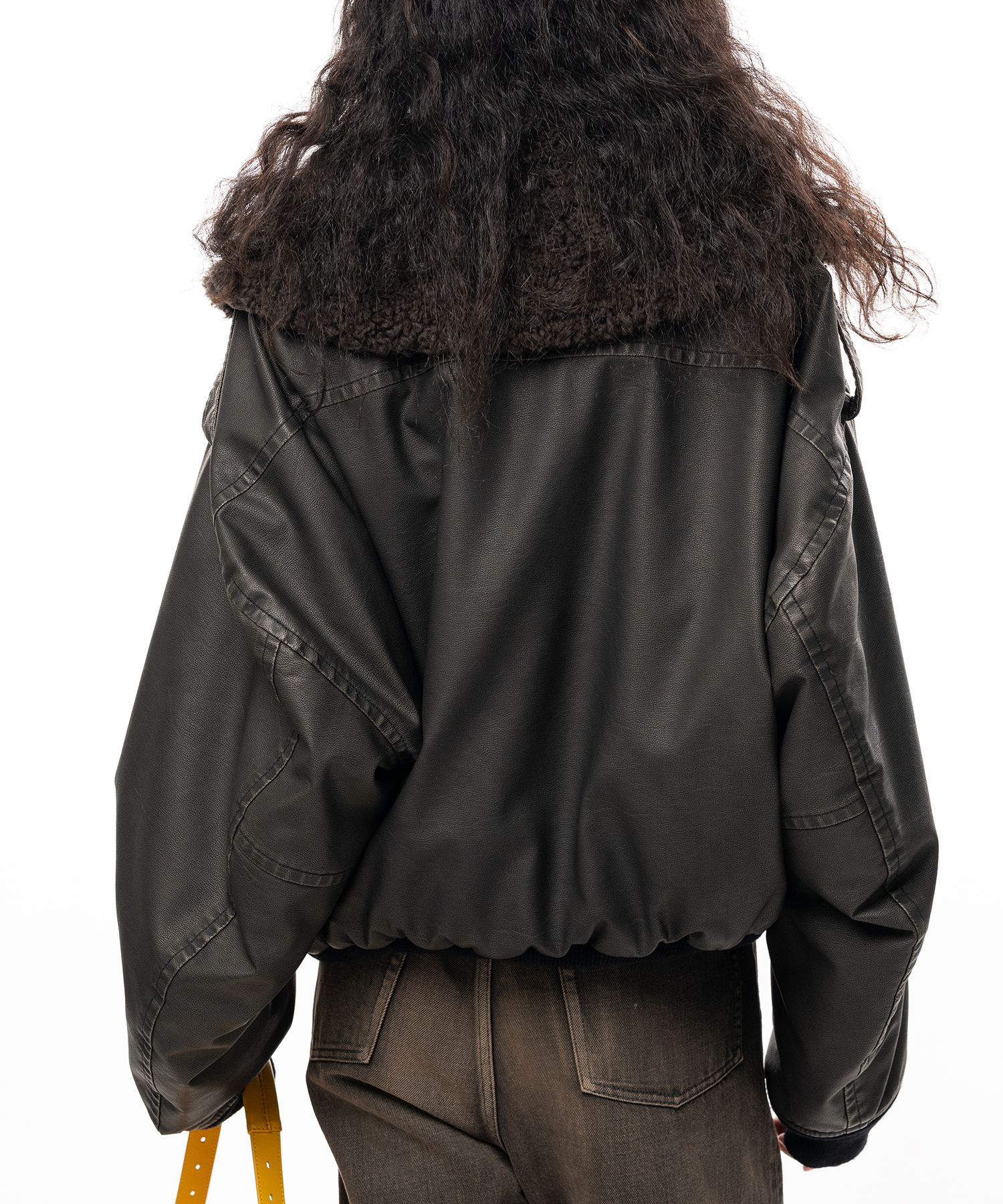 Detachable Collar Coated Jacket