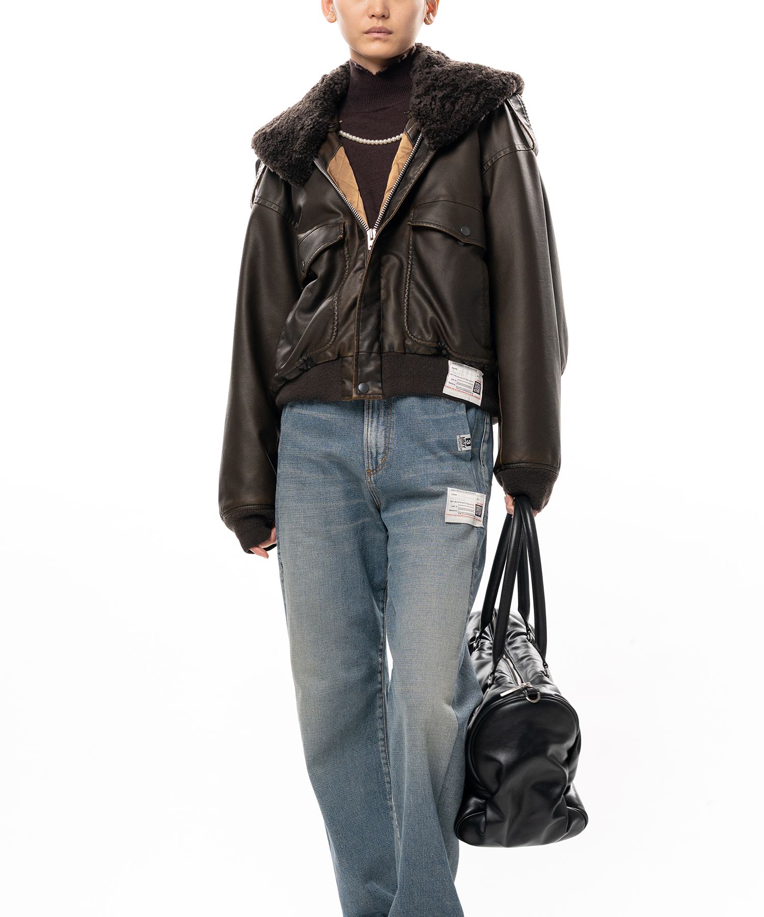 Detachable Collar Coated Jacket