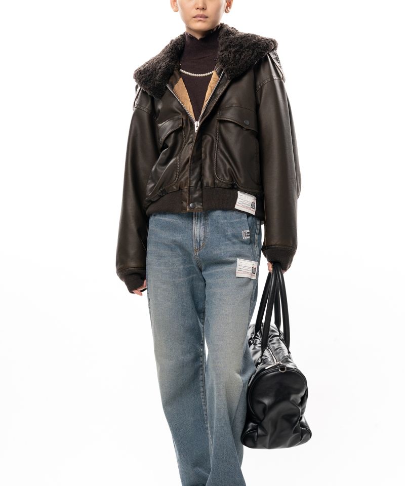 Detachable Collar Coated Jacket