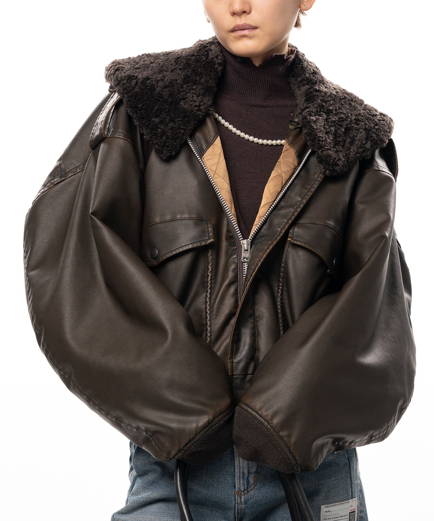 Detachable Collar Coated Jacket