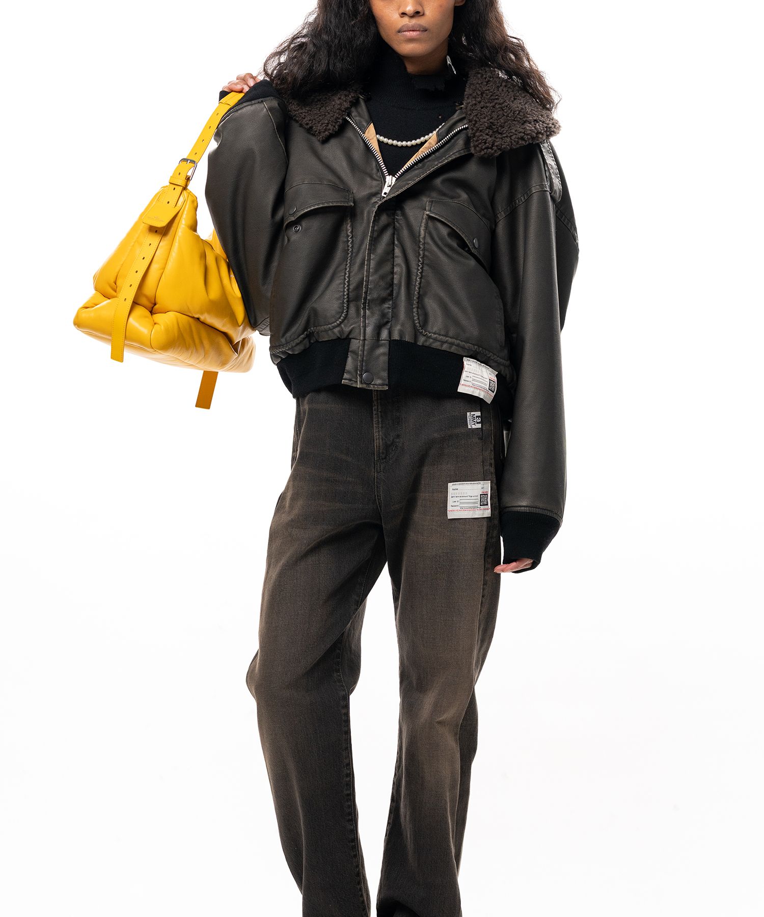 Detachable Collar Coated Jacket