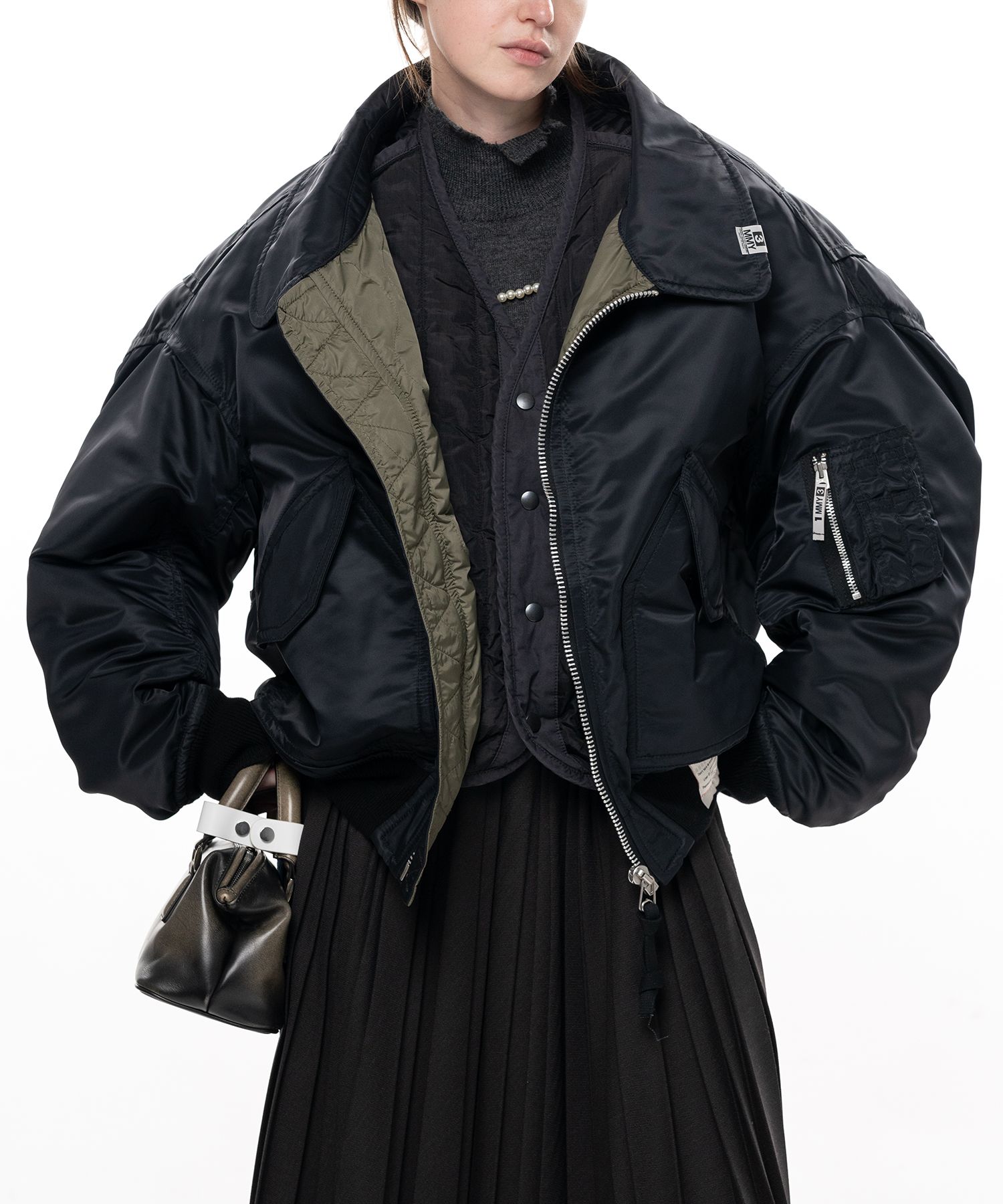 Shifted Layer Flight Jacket