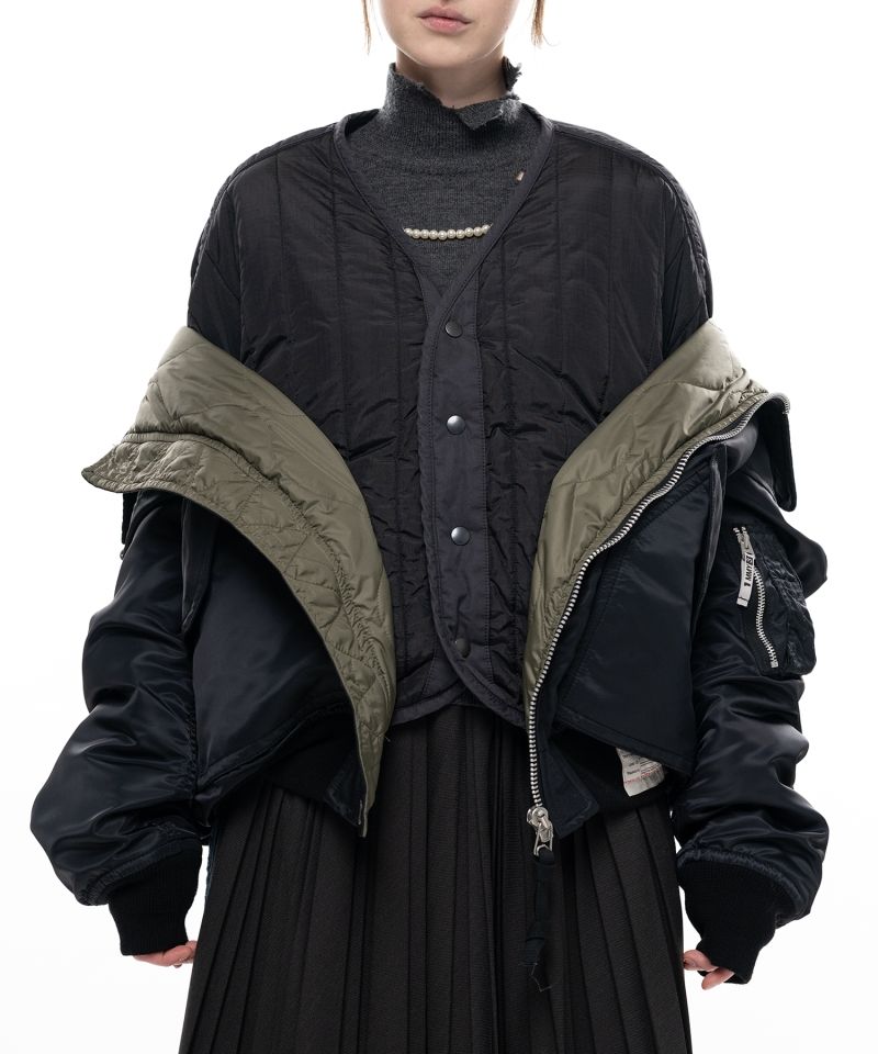 Shifted Layer Flight Jacket