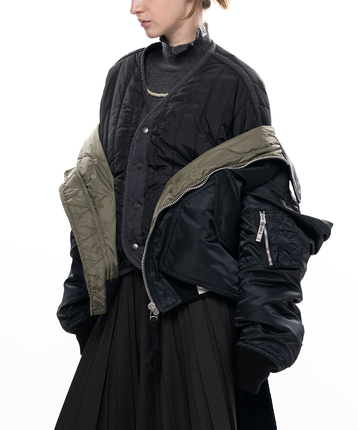 Shifted Layer Flight Jacket