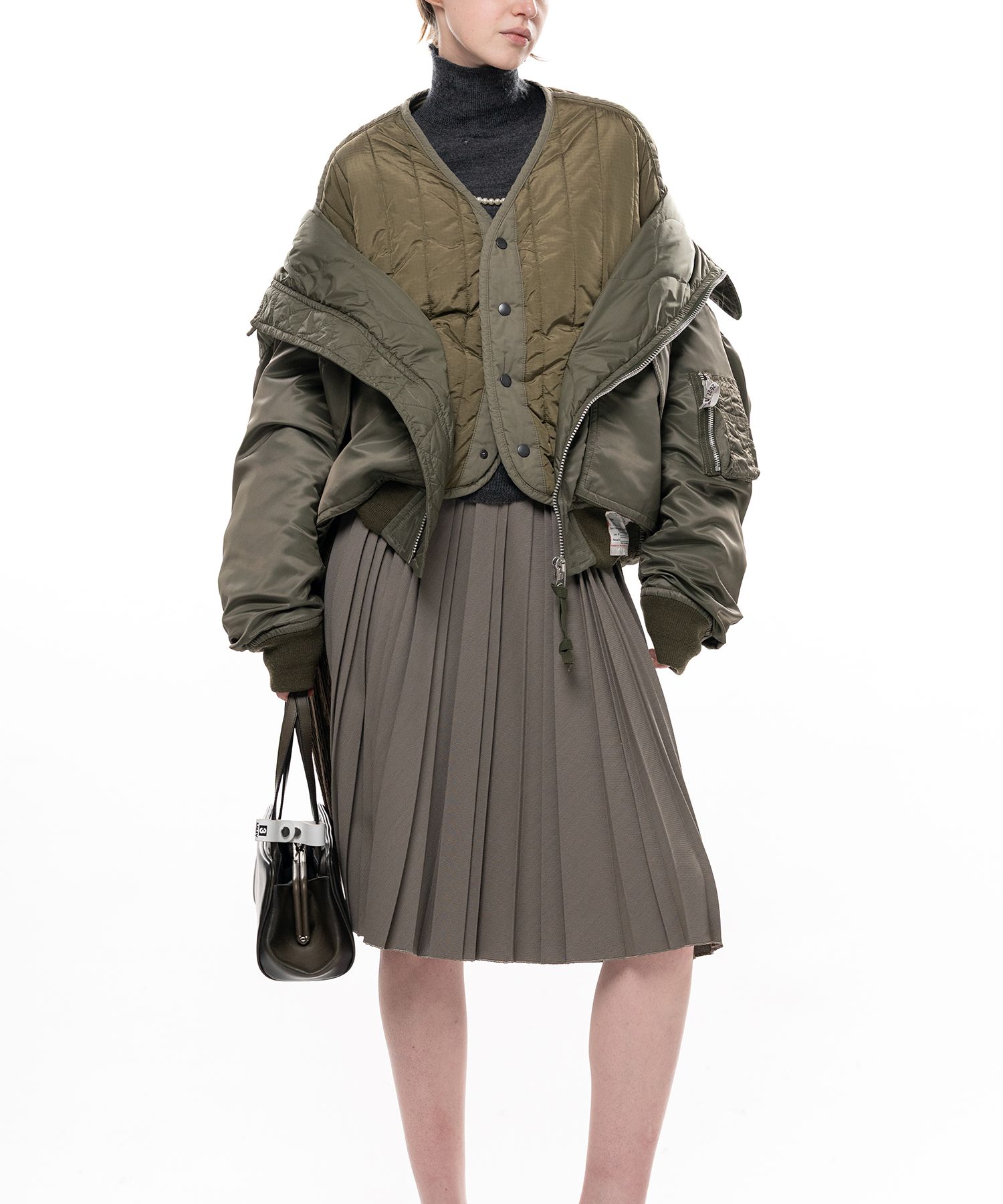 Shifted Layer Flight Jacket