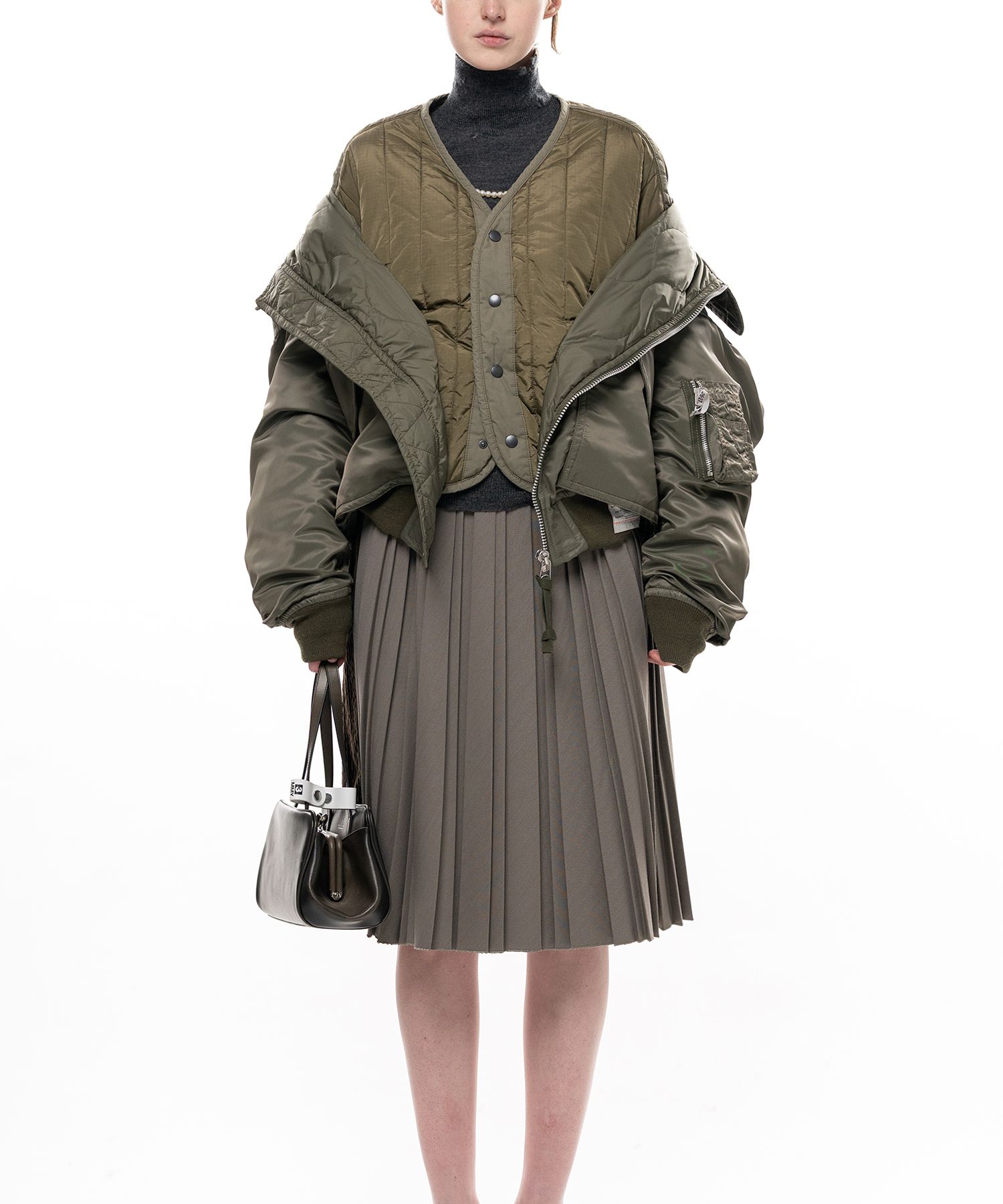 Shifted Layer Flight Jacket