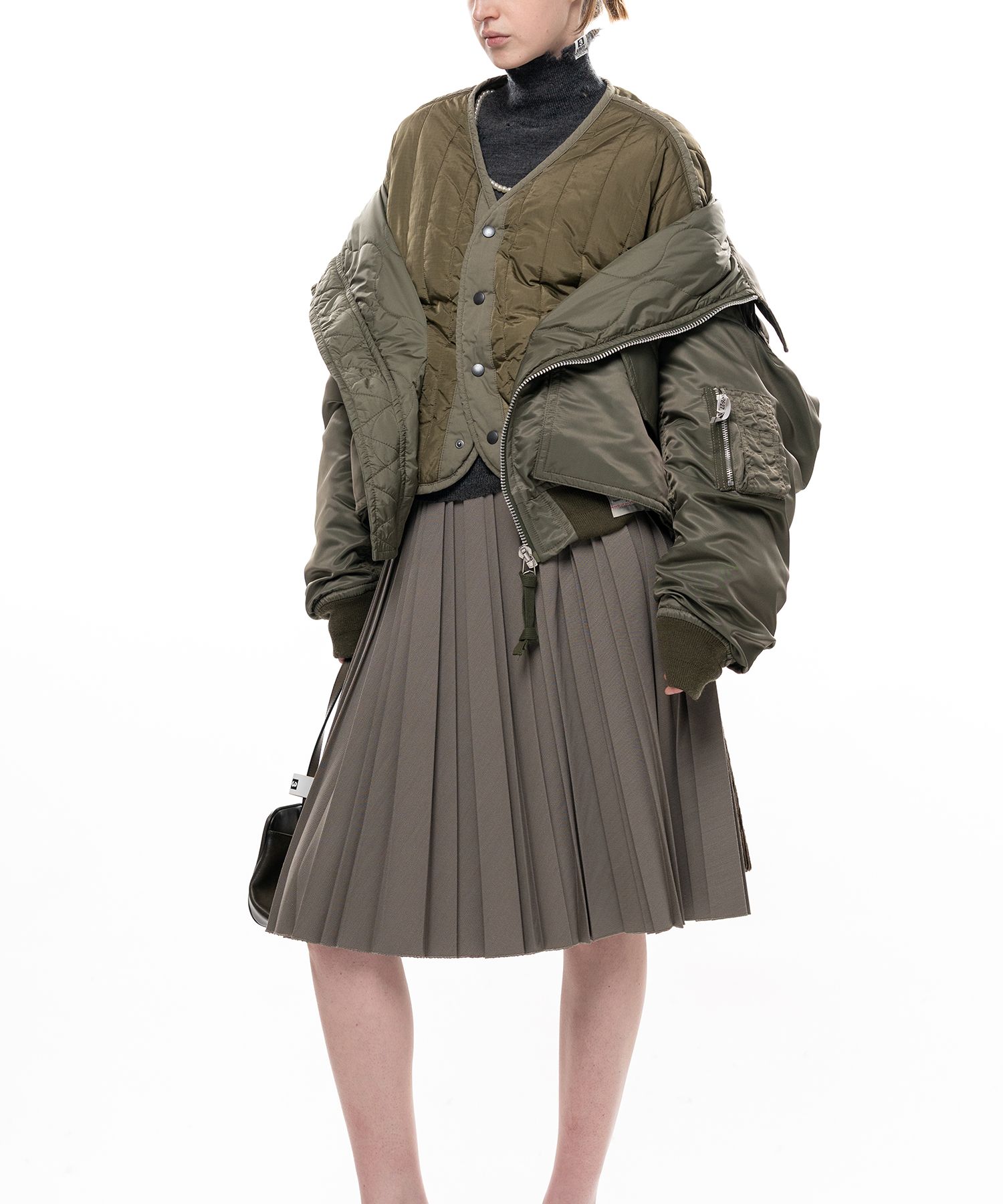 Shifted Layer Flight Jacket